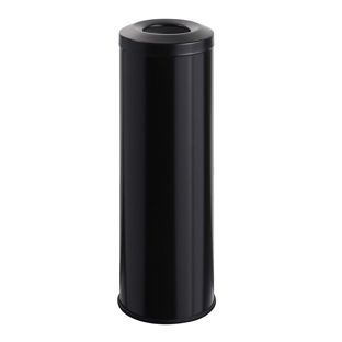 Mülleimer selbstlöschend 30 L schwarz | Stahl | matt