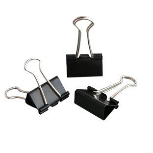 Pinces Foldback, noir 25 mm