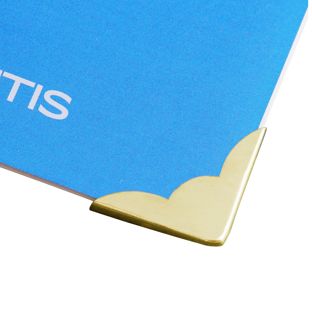 Coins pour livre métal A 22 - 22 x 22 mm  | laitonné 