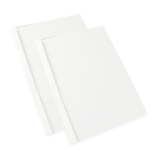 Chemises à reliure thermiques A4, carton brillant, blanc 