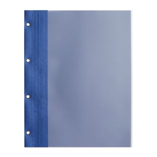 Dossier de contrat A4, 4 œillets, classement facile, carton brillant bleu 
