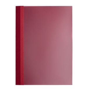 Ösenmappe A4, Lederkarton, 25 Blatt, rot | 2 mm