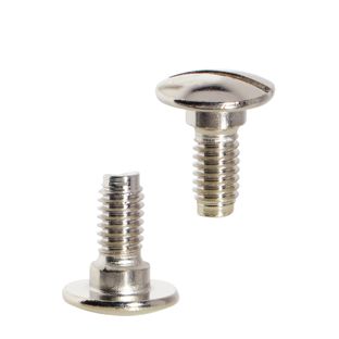 Schlitzschrauben für Buchschrauben, 7,5 mm, mit 2 mm Verlängerung, vernickelt 