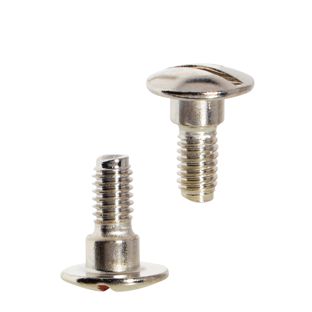 Schlitzschrauben für Buchschrauben, 7,5 mm, mit 3 mm Verlängerung, vernickelt 