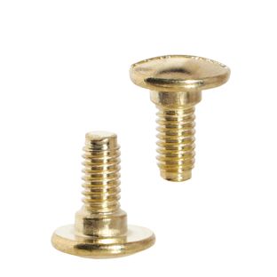 Schlitzschrauben für Buchschrauben, 7,5 mm, mit 2 mm Verlängerung, vermessingt 