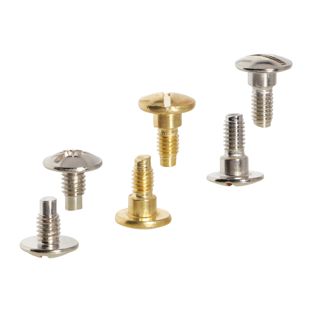 Schlitzschrauben für Buchschrauben, 7,5 mm, mit 3 mm Verlängerung, vermessingt 