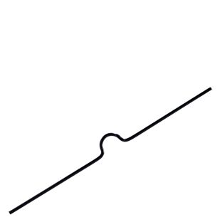 Vorgebogener Kalenderaufhänger schwarz | 100 mm