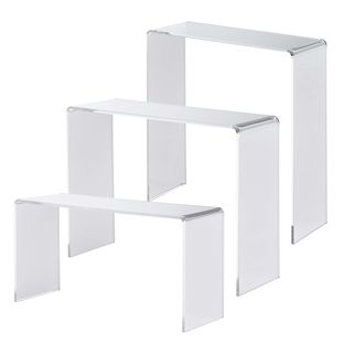 Table gigogne, acrylique, transparente, rectangulaire 