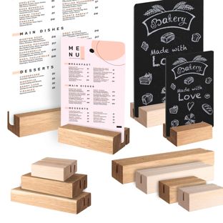 Porte-cartes en bois, base pour système de connexion variable MODUL 