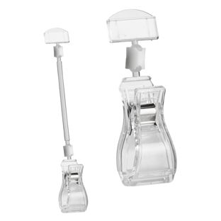 Pince porte-étiquette avec grande pince et petit porte-étiquette de prix 