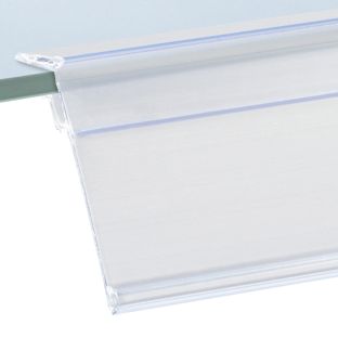 Réglette porte-étiquette GLS pour étagères en verre 1000 mm