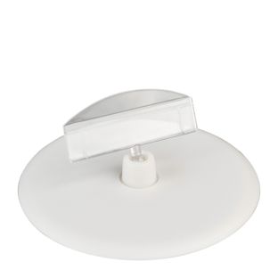 Clip porte-étiquette avec support pour prix et plateau autocollant (ø 90 mm), transparent 