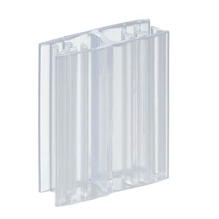 Grip double assemblage, 25 x 22 mm, transparent 
