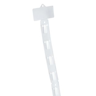 Bandes porte-blister avec porte-étiquette en haut avec 12 crochets | 600 mm