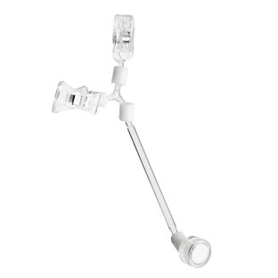 Pince porte-étiquette avec mini-pince, petite pince et base magnétique en néodyme, extension de 10 cm, transparent 