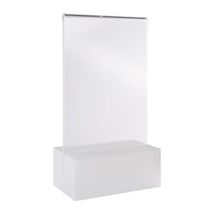 Présentoir de table MODUL, pochette en acrylique avec socle en acrylique transparent | A7 | null