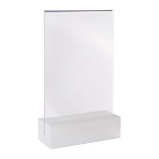 Présentoir de table MODUL, pochette en acrylique avec socle en acrylique transparent | A6 | null