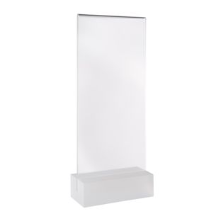 Présentoir de table MODUL, pochette en acrylique avec socle en acrylique transparent | 1/3 A4 | null