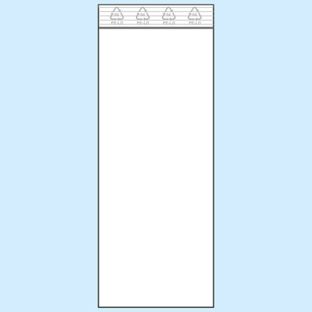 Druckverschlussbeutel, PE-Folie 50 x 130 mm | 50 µm