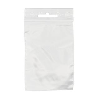 Sachets à fermeture pression, avec trou euro, film PE 50 µm | 70 x 100 mm 