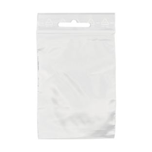Sachets à fermeture pression, avec trou euro, film PE 90 µm | 70 x 100 mm 