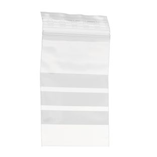 Sachets à fermeture pression, avec bandes de marquage, film PE 50 µm | 70 x 100 mm 