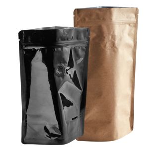 Standbodenbeutel mit Aromaschutzventil 