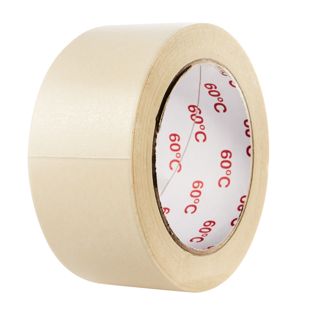 Kreppband weiß, 50 mm, flachkrepp, hitzebeständig bis 60°C 