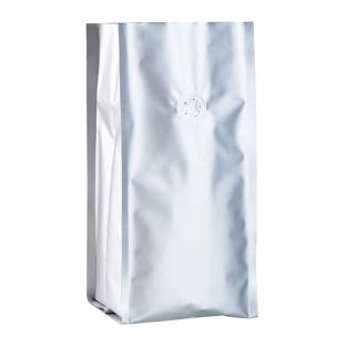 Kaffeebeutel mit Aromaschutzventil, silber 