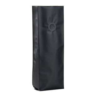 Sachets à soufflet avec valve de protection d’arômes, noir 280 x 80 mm