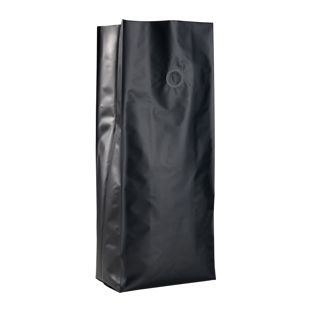 Sachets à soufflet avec valve de protection d’arômes, noir 380 x 130 mm