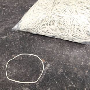 Elastiques en caoutchouc, blanc 1,5 mm | 80 mm