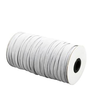 Élastique plat 5 mm blanc  | 100 m