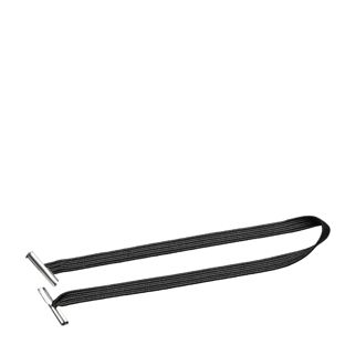 Flachgummi mit 2 Splinten schwarz  | 230 mm