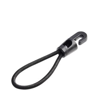 Gummispanner mit Haken schwarz | 90 mm