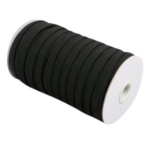Élastique plat 10 mm noir 