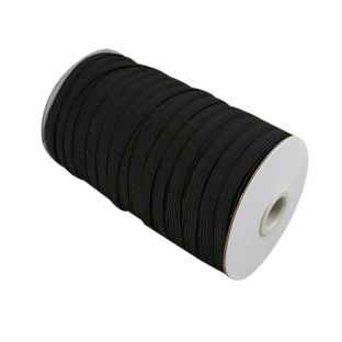 Gummiband 8 mm flach schwarz 