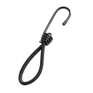 Corde élastique avec crochet métallique, extra forte, 170 mm, noire 