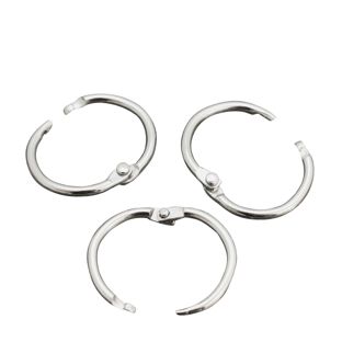 Heftringe Metall 14 mm - offen geliefert  | silber 