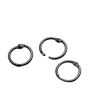 Heftringe Metall schwarz | 14 mm - offen geliefert