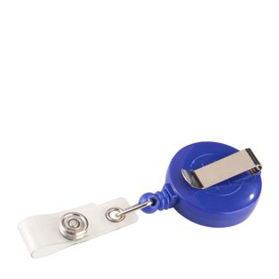 Ausweisjojo mit Ansteckclip blau 