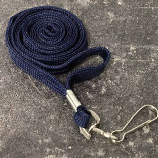 Lanyard, 10 mm breit dunkelblau | mit drehbarem Metallhaken