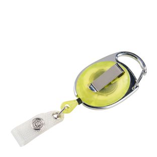 Ausweisjojo mit Clip gelb, transparent
