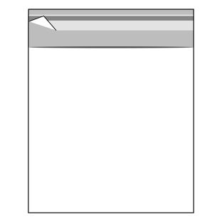 Klappenbeutel, wiederverschließbar, OPP-Folie, transparent 150 x 150 mm