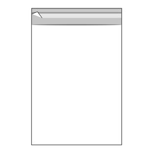 Klappenbeutel, wiederverschließbar, OPP-Folie, transparent 180 x 245 mm 
