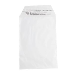 Klappenbeutel, wiederverschließbar, PE-Folie, transparent 119 x 162 mm - C6 - recycelt  | 50 µm