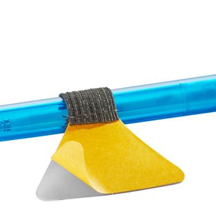 Porte-stylo, avec boucle élastique plat, auto-adhésif noir 