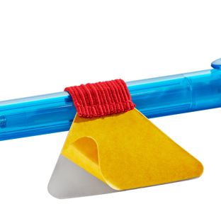 Porte-stylo, avec boucle élastique plat, auto-adhésif rouge 
