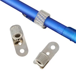 Stiftehalter aus Metall silber  | zum Einnieten, senkrecht  
