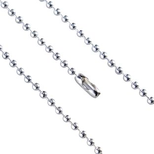 Kugelketten mit Verschluss 102 mm | 2.4 mm | silber  |  